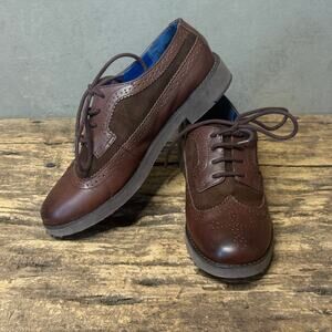 Lauren Ralph Lauren Imogen Wingtip Brogue Oxford Women's 6.5B Brown Leather